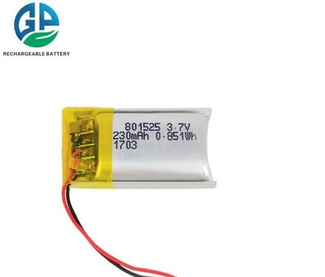 801525 230mAh Lithium-Polymer-Batteriepack 500-fache Lebensdauer