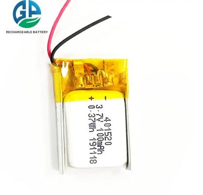 KC genehmigt 401520 3.7V 100mAh wiederaufladbare Lithium-Ionen Li-Polymer-Batterie mit Pcb und Jst Ph2.0-Anschluss
