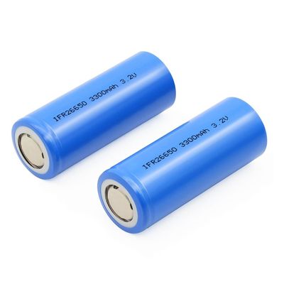 Zylinderförmiges Lithium-Eisen phosphatieren 26650 Batterie-Zelle 3.2V 3300mAh LiFePO4