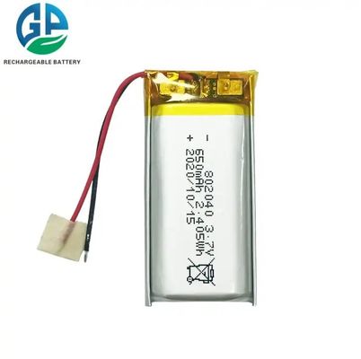 KC IEC62133 Zulassung 3,7 Volt wiederaufladbare Batterie 802040 3,7v 650mah mit Pcb Li-Polymer-Batterie