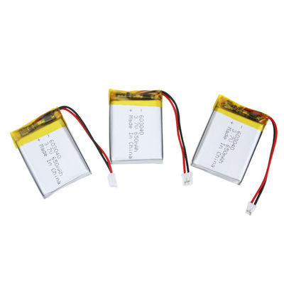 Lithium-Polymer-Batterie IEC62133 UN38.3 verpacken 603040 3,7 Volt 650mAh
