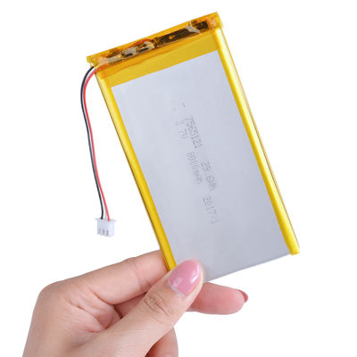 kaufen 7565121 Größe 3.7V 8000mAh Lithium-Polymer-Batteriepack - Hochkapazitäts-Wiederaufladbare LiPo-Batterie Online-Herstellung