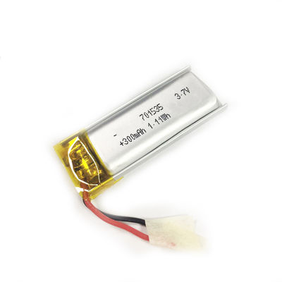 kaufen IEC62133/KC-zertifizierter 3,7V Li-Polymer-Akku mit 300mAh Kapazität, 7*15*35mm Größe, Lipo-Akku Online-Herstellung