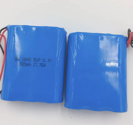 kaufen 11,1 V 2500 mAh Lithium-Ionen-Akku ICR18650 3S1P wiederaufladbarer Li-Ionen-Akku Online-Herstellung