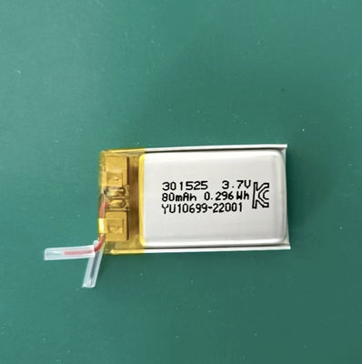 kaufen 301525 3,7V 80mAh Lithium-Polymer-Batterie Wiederaufladbare LiPo-Batterie für TWS-Ohrhörer Online-Herstellung