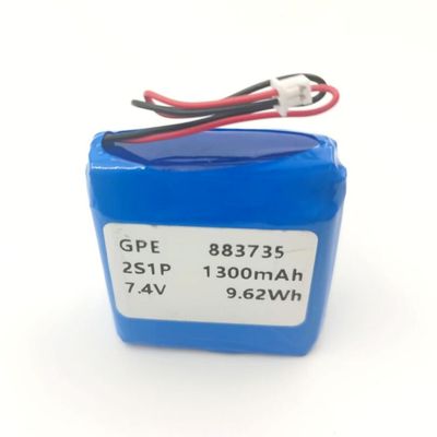 kaufen IEC62133 KC-zertifiziert 7.4V 1300mAh Lithium-Polymer-Batteriepaket für Schönheitsgeräte Online-Herstellung