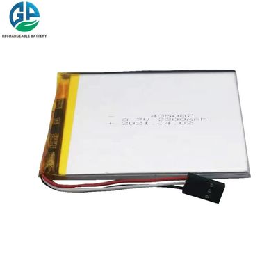 kaufen 3,7 V 2300 mAh Lipo-Akku, ISO9001-zertifiziert, mit wiederaufladbarem Lithium-Polymer-Akku mit 500 Zyklen Lebensdauer Online-Herstellung