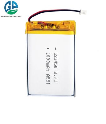 kaufen Kc 1000mAh 3.7v Lipo Li Polymer Rechargeable Battery Pack 523450 online manufacture
