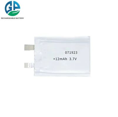 kaufen Ultra dünne 3,7V 12mAh Lithium-Polymer-Batterie Wiederaufladbare LiPo-Batterie Online-Herstellung