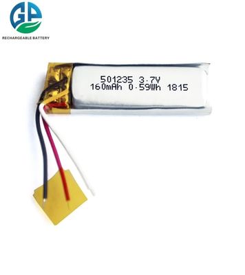 kaufen Wiederaufladbare 501235 160mAh 3,7V Lipo-Batterienpaket KC IEC62133 Lithium-Polymer-Batterien für Spielzeug online manufacture