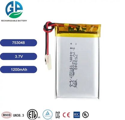 kaufen KC genehmigt 753048 1200mAh 3.7v wiederaufladbare Lipo-Batterie für Monitor Smart Toy online manufacture