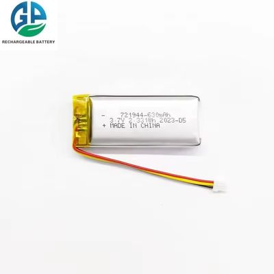 kaufen IEC 62133 zugelassene polymere wiederaufladbare Lipo 721944 630mah 3,7v Lithiumbatterie online manufacture