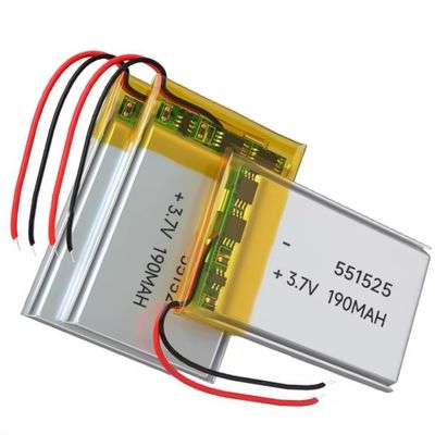kaufen 551525 3,7V 190mAh Lithium-Polymer-Batterie KC UN38.3 Zertifizierte wiederaufladbare Lipo-Batterie online manufacture