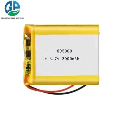 kaufen Hochtemperatur-KC Wiederaufladbare Lipo 805060 3.7v 3000mah Lipo-Batterien kundenspezifische Lithiumbatterien mit hoher Kapazität online manufacture