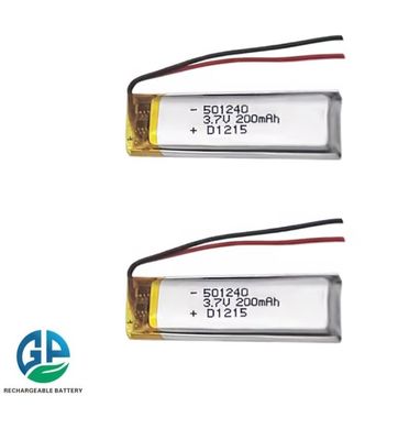 kaufen Kleine 3,7 Volt 501240 200mah Li-Polymer-Batterie für elektronisches Spielzeug Hochwertige Smart Device Lithiumbatterie online manufacture