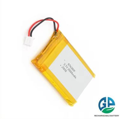 buy 3,7V 2000mAh Lithium-Polymer-Akku mit 500-facher Ladezyklenlebensdauer, wiederaufladbarer Lipo-Akku Online-Herstellung