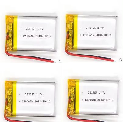 kaufen KC genehmigt 1200mAh 3.7v Lipo-Batterie wiederaufladbar 3.7v 1200mah 753555 Lithium-Polymer-Batterie online manufacture