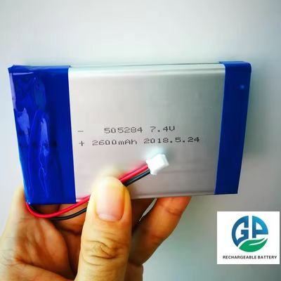 kaufen Hohe Kapazität 7,4 V Li-Polymer-Batterie 505284 2S1P 2600mah wiederaufladbare Li-Ionen-Li-Ionen-Lipo-Lithium-Polymer-Batterie online manufacture