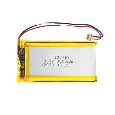 kaufen 103767 Hochentladungs-Lithium-Polymer-Batterie CE-Zertifikat 3.7v 3000mah Wiederaufladbare 30CMax60C Lipo-Batteriezellen online manufacture