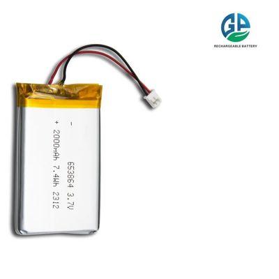 kaufen 3,7V 2000mAh Lithium-Polymer-Akkupack mit 500 Zyklen Lebensdauer für digitale und medizinische Geräte online manufacture