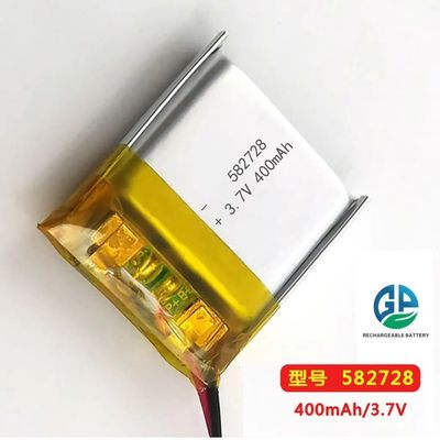 kaufen 3.7V 582728 400mAh wiederaufladbare Lithium-Ionen-Polymer-Batterie mit UN38.3 3.7v Li-Polymer-Batterie online manufacture