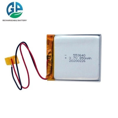 kaufen Hochleistungsfähige 3,7V 850mAh Lithium-Ionen-Polymer-Batterie 553640 Wiederaufladbare Lipo-Batterie 850mAh Pouch Lithium Li-Ion Polymer-Batteriezelle für RC online manufacture