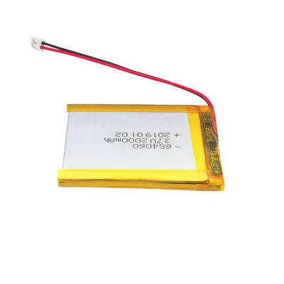 kaufen UN38.3 3,7 V 2000mAh Lipo 654060 Li Polymer Battery Pack online manufacture