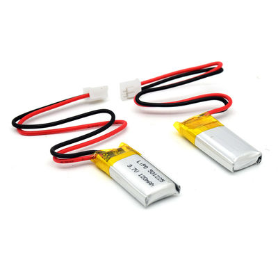 kaufen 3.7V 120mAh 501225 Größe Lithium Polymer Batterie Lipo Wiederaufladbare Lithium Batterie mit Steckverbinder online manufacture