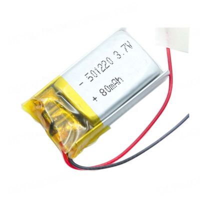 Polymer-Lithium-Batterie 80mAh 501220 3.7V kc mit Draht PCM-Verbindungsstück