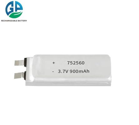 Kc 3.7V 900mAh Lipo langes Zyklus-Leben der Lithium-Polymer-Batterie-Zellen752560