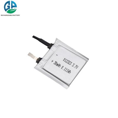 3.7V 30mAh Li Ion Rechargeable Battery 012323 kc bescheinigte