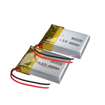 400 mAh 3,7 V Li-Polymer-Akku mit 2C Entladestrom und Überladeschutz