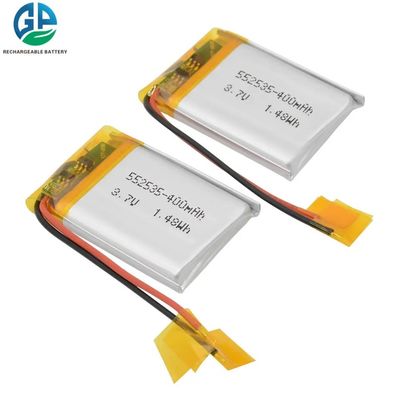 KC Lipo Lithium Polymer Battery Pack 552535 3.7V 400mAh mit 500-facher Lebensdauer und PCM