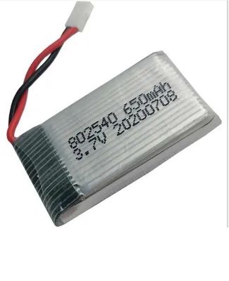 Wiederaufladbare 802540 Drohnenbatterie 3.7C 25C 650mAh Lipo Batteriepack KC IEC62133