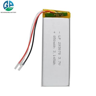Hochtemperatur-Lipo-Lithium-Polymer-Batterie 293078 3,7v 850mah für das Ladegerät
