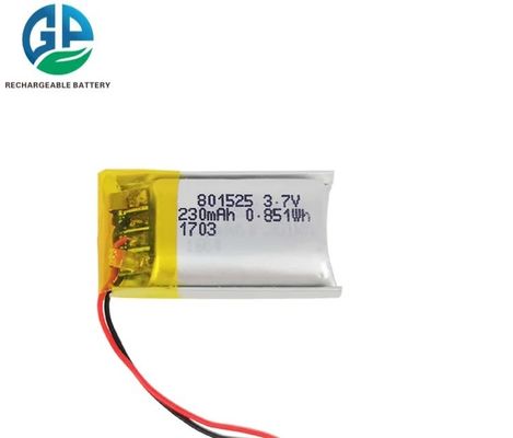 3.7V 230mAh Lithium Polymer Batterie mit 500-facher Lebensdauer für Schönheitsgeräte