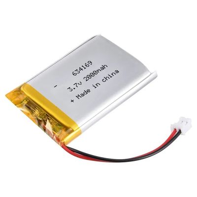 634169 3,7V 2000mAh Lithium-Polymer-Akku mit 500 Zyklen für Elektrowerkzeuge und Unterhaltungselektronik