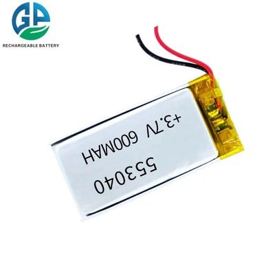 Hohe Kapazität 600mAh 3,7V Li-Polymer-Batterie mit 500-facher Lebensdauer für digitale Produkte