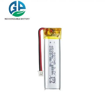 CB IEC62133 Li-Ionen-Batteriepaket 3.7V Lithiumbatterie 801345 450mAh Lithiumbatterie für das Smart Home