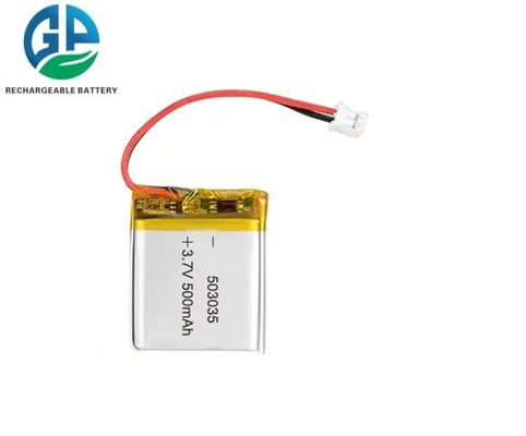 KC CB IEC62133 Zulassung Hochwertige Super Power Lipo503035 3.7V 500mAh wiederaufladbare Li-Ion-Flachbatterie