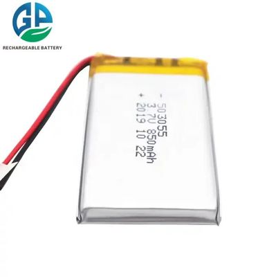 KC, MSDS, RoHS zugelassen 503055 wiederaufladbare Li-Ionen-Batterie 3.7v 850mAh Lithium-Polymer-Batterie