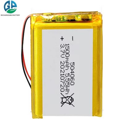 504060 3,7V 1500mAh Lipo-Akku KC IEC62133-zugelassener Lithium-Polymer-Akku