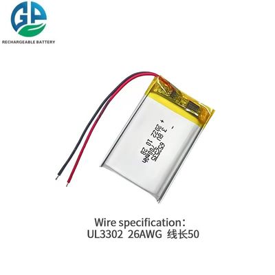 KC IEC62133 Hohe Qualität 3.8V 700mah 652535 Lithium-Polymer-Batteriepack 500-fache Lebensdauer