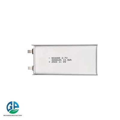 804088 3,7V wiederaufladbare Lithium-Ionen-Polymer-Batterie mit hoher Leistung hohe Kapazität Lipo-Batterie 4000mAh