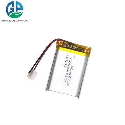 Hohe Qualität KC IEC 62133 CB zugelassene Lipo-Batterie 3,7 V 1500 mAh wiederaufladbar 803450 1500 mAh 3,7 V Li-Polymer-Batterie