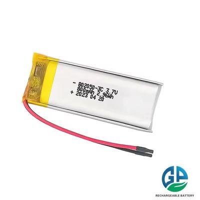 Lithium-Polymer-Batterie-Pack Hochwertige wiederaufladbare Batterie 802050 800mah 3.7V Lithium-Polymer-Lipo-Batterie
