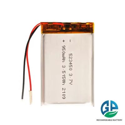 Hochwertiges Großhandelshot Sale wiederaufladbare Batterie 523450 3.7v 950Mah KC zugelassen Li-Ionen-Batterie 500-fache Lebensdauer