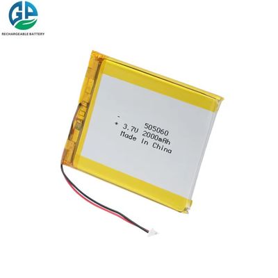 kC,UN38.3 Hohe Kapazität 3.7V Lithiumpolymer 7.4Wh 2000mAh Lipo Batterie 505060 mit Pcb Li Polymer Batterie Pack