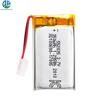 KC CE zugelassen 3.7V 350mAh Lithium Polymer Batterie LiPo wiederaufladbare Batterie 552035