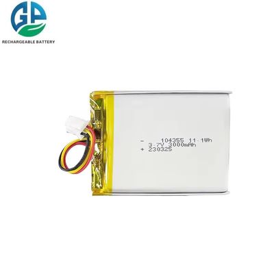 Wiederaufladbare Lipo-Batterie KC CB IEC62133 zugelassene professionelle Fabrik 3000mah 3.7v Bestseller 104355 Für Drohne